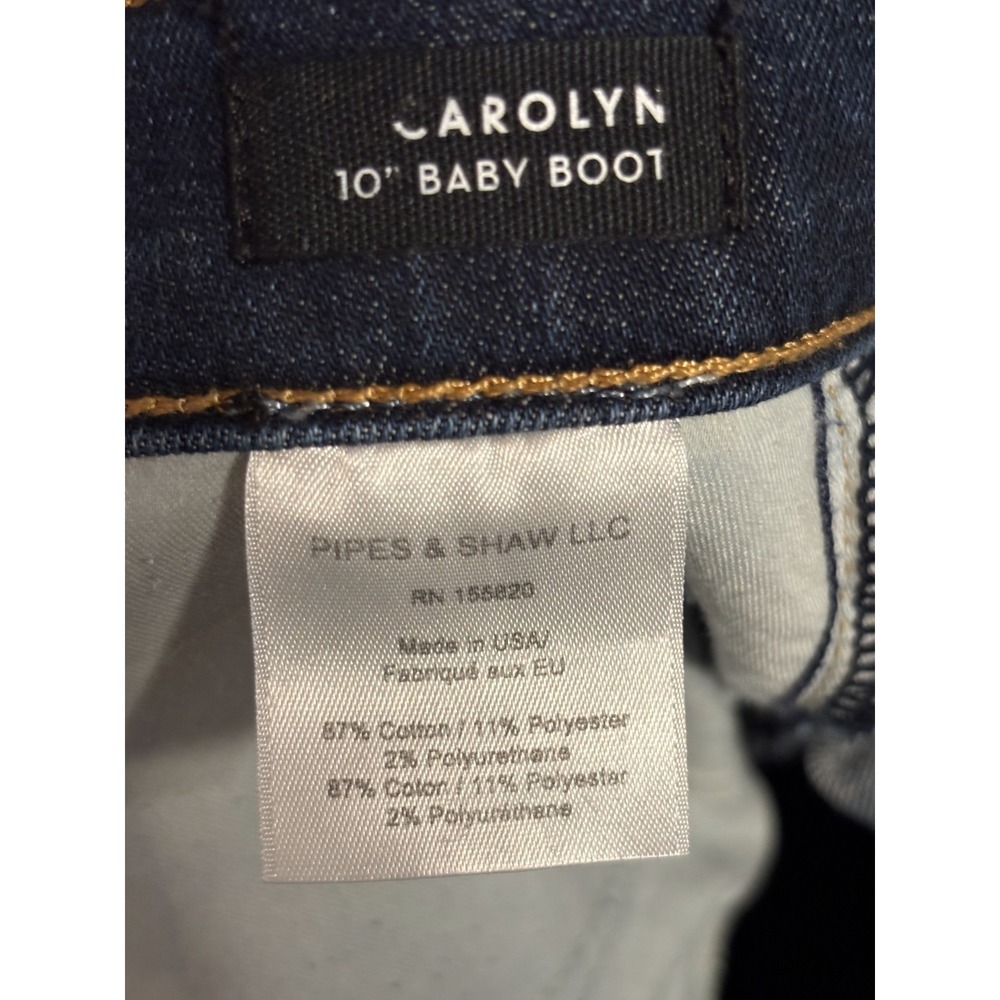 Veronica Beard Vintage Style Jeans Women's Sz 32 Carolyn 10" Boot Side Snaps - Picture 7 of 9